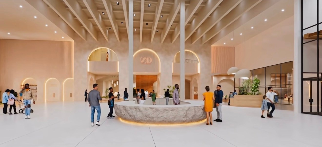 Rendering of the new Social Dallas lobby